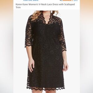 Karen Kane Black Floral Lace dress.
